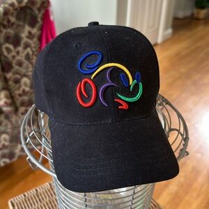 Vintage 1990s Walt Disney World Mickey Mouse Y2K Neon Embroidered Cap 🖤♥️